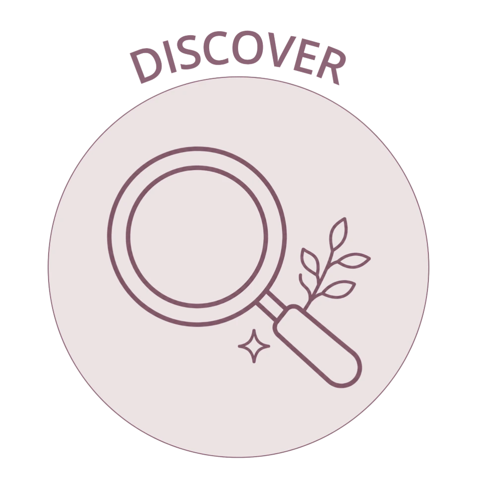 Magnifying glass icon representing business discovery and project planning