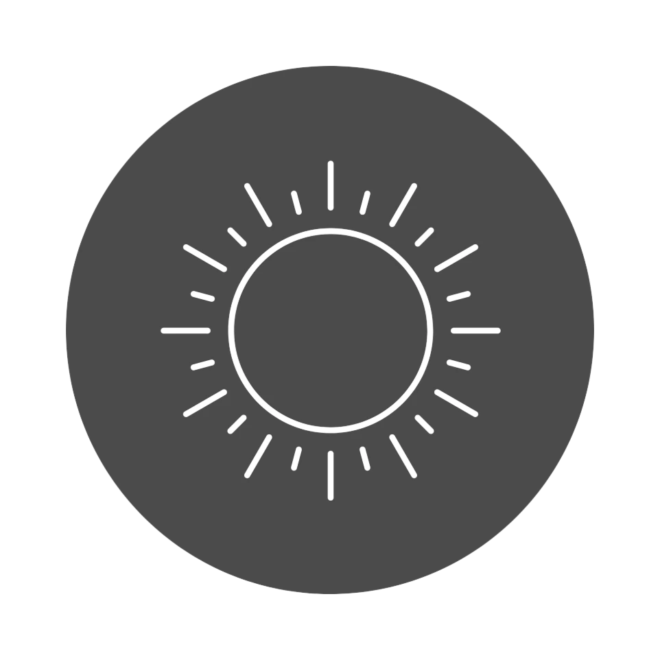 Sun icon representing meaningful design with lasting impact